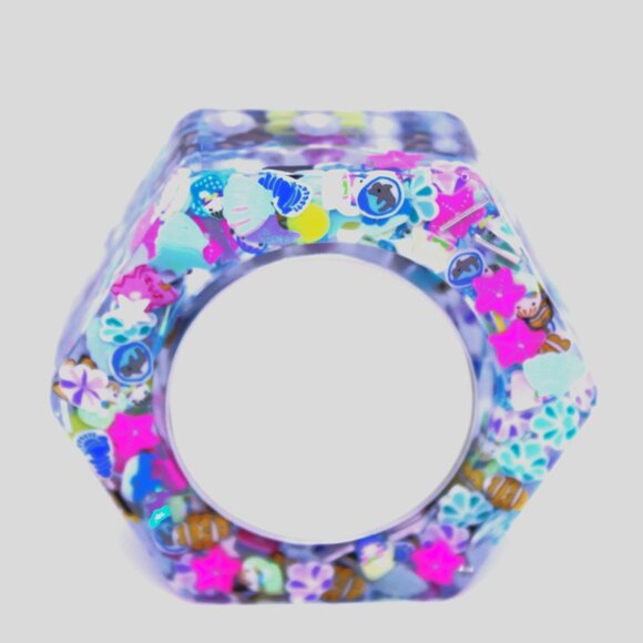 Hexagon Sea Life Tealight Candle Holder - Picture 2 of 3